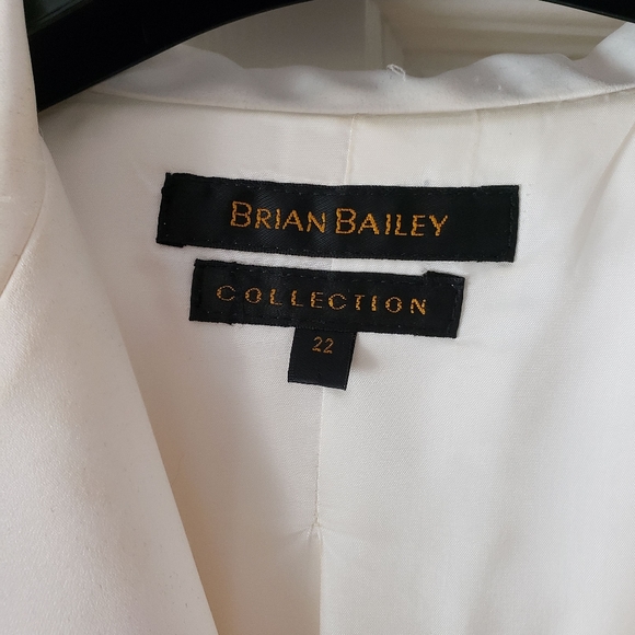 Plus size white Designer jacket Brian Bailey - Picture 3 of 3